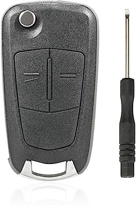 2 Tasten Fernbedienung Klapp Schlüsselgehäuse Kompatibel für Opel Corsa D Astra Vectra Zafira Astra H Signum Omega Tigra (Keine Batterien)