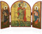 NKlaus Heiliger Christophorus Ikone Triptychon Holz 25x16cm Christlich 13822