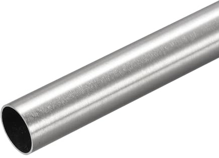 sourcing map Edelstahlrohr Ø 25 mm x 2.0 mm, Länge 200mm geschliffen 304 Edelstahl V2A Rundrohr Handlauf für Geländer Treppen Balkongeländer Wandhandlauf Terrassengeländer Balkon