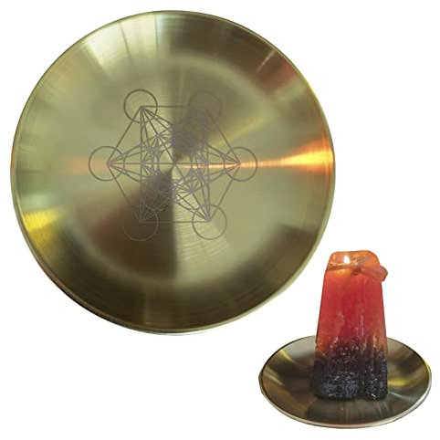 HUNYA Altarschale | Hexen-Kerzenhalter, Teller, Kerzenständer, Altar-Serviertablett | Wahrsagungswerkzeuge, Hexenzubehör, Kerzenständer für Altar, Gebete, Yoga, Meditation, Zeremonien, Dekorationen