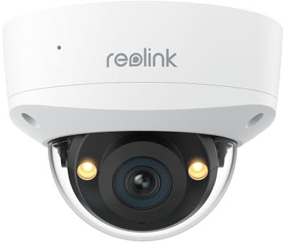 Reolink 12MP Vandalismusgeschützte PoE-Sicherheitskamera mit 145° Weitwinkel, Farbnachtsicht, Zwei-Wege-Audio, Smarter Personen-/Fahrzeug-/Tiererkennung & IP67 Wetterschutz, RLC-1240A