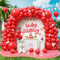 Roxistar Luftballons Rot, 143 Stück 5 10 12 18 Zoll Matt Rote Latex Luftballon Ballonbogen Girlande Kit für Mädchen Frauen Geburtstagsfeier Hochzeit Weihnachten Silvester Karneval Jubiläum Taufen Deko