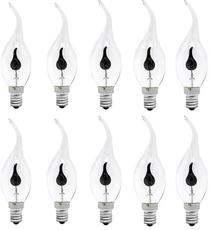 ALIVIM 10 Stück 3W 220V E14 C35 Kerze LED Birne Flamme Spitze Natur Feuer Flackernde Licht Vintage Bar Home Decor Lampe