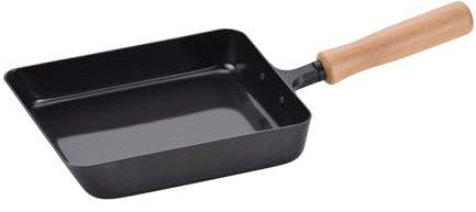 IPPINKA Japanese Iron Tamagoyaki Pan - Egg Omelette Pan Skillet - 5.6 x 7.1 inch - Made in Tsubame, Japan