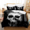 LXTOPN Bettwäsche Set Horror Totenkopf Bedruckte Bettbezüge und 2 Kissenbezug 50×75cm, Mikrofaser Gothic Weich Bettbezug 3teilig mit Kissenbezug (Horror Totenkopf, 220×240cm)