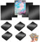 Farerkass 500 Pezzi Sleeves per, 66 x 92 mm Bustine Protettive Magic, Sleeves Magic per Bustine Protettive Yugioh, Carte Standard, Maniche di Carta, per Carte Magic(Nero)