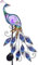 TERESA'S COLLECTIONS Gartendeko für Draußen Wetterfest,83cm Metallpfau Solar Gartenfigur Gartenleuchte Glas für Terrasse,Garten Hof,Figur Geschenke für Frauen/Mama/Papa(M)