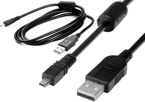 ZHHSUNY 4ft Cavo di ricarica USB compatibile con Ni-kon UC-E6, UC-E16, UC-E17, UC-E23 D3300 D750 D5300 D7200 D3200, Cool-pix L340 L32 L22,Olym-pus ect