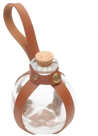 Kelisdi Hexenzauberer Dunkle Magische Flasche Mittelalter Glasflasche mit Korkverschluss Halloween Kostüm Cosplay Zubehör