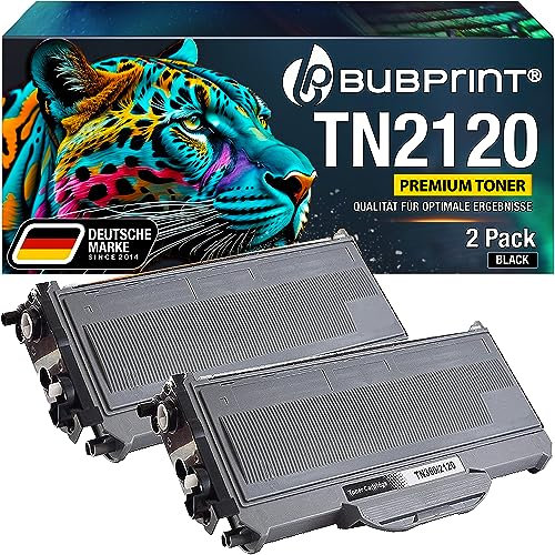 Bubprint 2 Toner kompatibel als Ersatz für Brother TN-2120 für DCP-7030 DCP-7040 DCP-7045N HL-2140 HL-2150N HL-2170 HL-2170W MFC-7320 MFC-7340 MFC-7440N MFC-7840W Schwarz