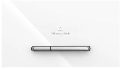 Villeroy & Boch ViConnect, WC-Betätigungsplatte 300G, 2-Mengen-Spülung, 922160RE, Farbe: Glass Glossy White
