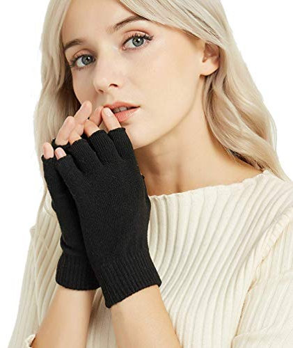 Novawo Wolle Mischung Fingerlose Handschuhe Warme Armlinge