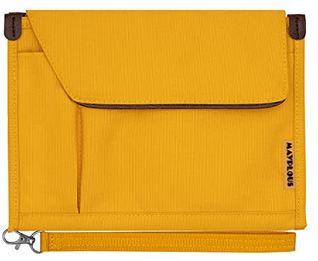 Mayplous A5 Konferenzordner Business-Organizer-Tasche Notepad-Tragetasche Dokumentenkoffer A5 Portfolio Organizer (Frische Orange)