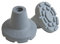 KMINA - Krücken Gummi 19 mm, 18 mm, 17 mm (x2 stück), Gummifuße Gehhilfe, Gummipuffer Walkingstöcke, Grau - Made in Europe.