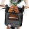 PetAmi Hunde-Fahrradkorb, weich, belüftet, Fahrradträger-Rucksack, Haustierkorb für Lenker, kleine/mittelgroße Welpen, Katzen, Kätzchen, Autositz mit Gurt, max. 8,2 kg, Dunkelgrau