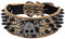 haoyueer Hundehalsband mit scharfen Nieten, 5,1 cm breit, stilvolles Leder-Hundehalsband für mittelgroße und große Hunde, Pitbull, Labrador, Boxer, Rottweiler, Deutscher Schäferhund, Größe XL, Gold-3