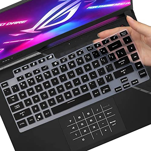 MUBUY-GOL Funda de teclado para ASUS ROG Strix G15 G513 G513QR G513QR-ES96 Gaming Laptop 2022 2021, ROG Strix G15 G513 G533 G533ZX-XS96/AS94 (no compatible con otros modelos ROG Strix G15) -Negro