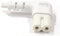Mr. Gadget's Solutions Power Cord UK Plug to Right Angle Figure 8 Lead Cable C7 2m WHITE