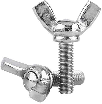 Artillery Vis à Oreilles Métrique, 304 en Acier Pouce Papillon Aile Vis à Main Boulons Vis Filetées(5 pcs M6*16mm)