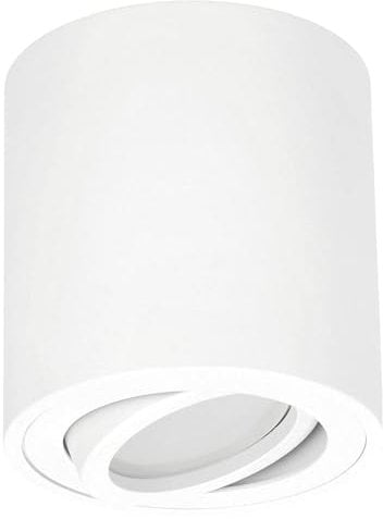 EDO MALDA Weiße Spot-Deckenleuchte Aufbaustrahler Aufbauleuchte Deckenleuchte Aufputz mit GU10 IP20, 220-240V, Strahler Deckenlampe Aufbau-lampe Downlight aus Aluminium rund EDO777232 weiß