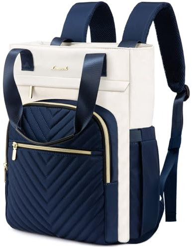 LOVEVOOK Rucksacktasche Damen 2 in 1 Handtasche 17.3 Zoll Laptop Backpack Women mit Laptopfach Schulrucksack Mädchen Teenager Wasserdicht Tagesrucksack Casual Daypacks für Uni Reise Arbeit