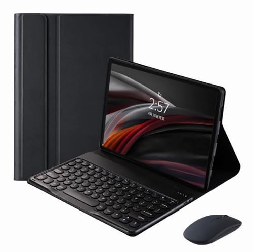 CLALOC Funda con Teclado para Xiaomi Pad 6/6 Pro 11 2023 con ratón, Smart Folio Cover con Soporte para lápiz, Teclado inalámbrico Bluetooth Keyboard para MI Pad 6 Pro,Negro