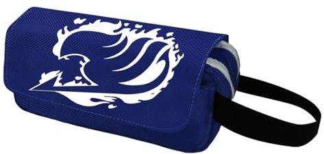 jiminhope Anime FAIRY TAIL Happy Pencil Case Natsu Dragneel Erza Scarlet Großes Fassungsvermögen Federmäppchen Tasche mit Reißverschluss