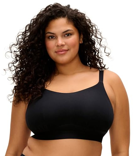 Elomi Damen Downtime Bügelloser und kabelloser Bralette, Schwarz, 75F