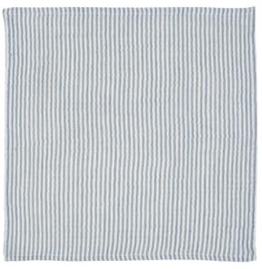 IB Laursen Stoffserviette doppelt gewebt hellblau/Weiss gestreift - B: 40 L: 40