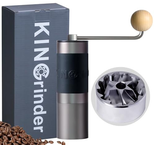 KINGrinder K1 Manual Hand Coffee Grinder with Straight Handle for French Press, Drip, Espresso with Assembly Consistency Stainless Steel Conical Burr Mill, 25g Capacity