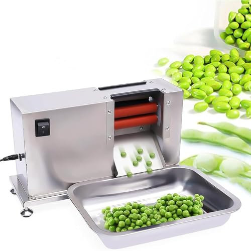 MObyat Desgranadora Guisantes Multifuncional, Descascaradora Guisantes Multifuncional Bandeja Extraíble, Velocidad Ajustable/Doble Puerto Alimentación/pequeños Daños, Adecuada para Guisantes Habas