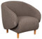 MR. DEKO Sessel Alezio I Loungesessel im Stockholm Style I Lesesessel für Wohnzimmer I Relaxsessel I Polstersessel für Esszimmer oder Schlafzimmer Möbel I Bequemer Sessel in braun 86x78x86 cm