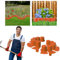 Anwicar Rasenkante Garten Palisade - Beeteinfassung aus wetterfestem Kunststoff - flexibel & langlebig - 5er-Set (2m) - einfache Montage - Ziegel