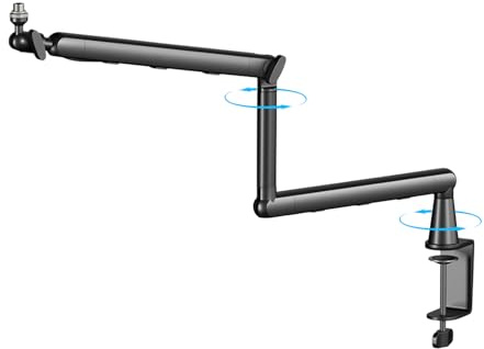 Mikrofonarm 360 Grad Drehbare Stützen | Mikrofon Arm Ständer für Musik Gesang Studio Desktop Content Computer Podcasting