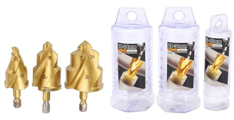 Professional Water Pipe Lifting Drill Bits Set Heavy Duty PPR Pipe Reamer Expander Tool with 1/4 Inch Hex Shank for Plastic PVC MPP Pipes Industrial Grade Steel Construction 3