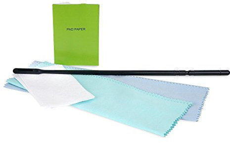 Classic Cantabile Reinigungsset für Querflöte (zur Innen- und Außenreinigung von Instrumenten, inkl. ein Reinigungsstab, 3 x Reinigungstuch, ein Durchzieh- Wischertuch, ein Poliertuch und Pad Papers)