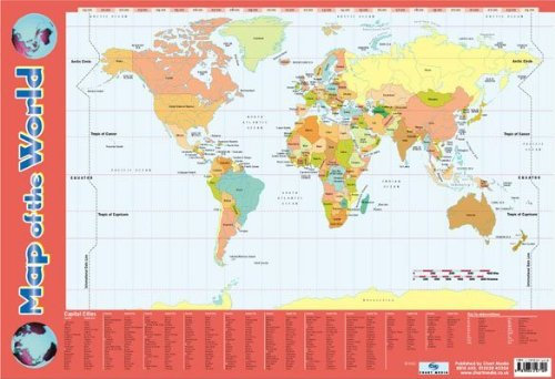 Grindstore Poster Weltkarte 60x40cm