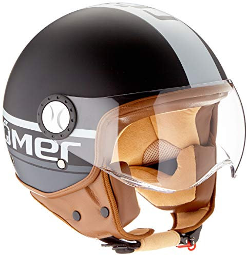 Römer Helmets Motorradhelm Fight, Matt Schwarz/Silber, Größe S