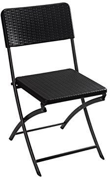 Toolland Gartenstühle Gartenstuhl Klappstuhl Campingstuhl Campingstühle zusammenklappbar Kunstoff Rattanoptik