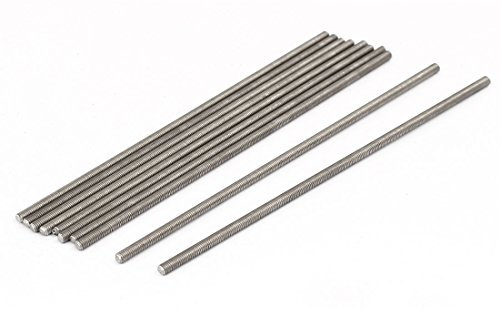 sourcing map 10 Stück Gewindestangen M3x120mm Edelstahl 304 Gewindestift Metrischem Vollgewinde Bar Gewindestäbe für Befestigung CNC-Werkzeugmaschinen 3D-Drucker Industrie Geräte