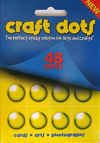 2 Packs of Craft Dots - 2 x 48 Permanent Clear Adhesive dots on Perforated Sheets