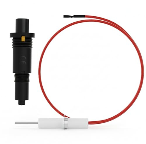 YOURGRILL Set PIEZOZÜNDER ZÜNDNADEL für Gasgrill Bräter Gas Heizer Piezo Zünder Zündkabel Zuendkerze Grillanzunder Zuender Zündanlage Druckknopf Starter Grillzubehör Gastrobräter Heizpilz Ersatzteil