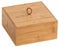 WENKO Boîte avec Couvercle en Bambou Terra M - Boîte de Rangement, Panier de Salle de Bain Capacité: 1.13 l, Bambou, 15 x 7 x 15 cm, Naturel