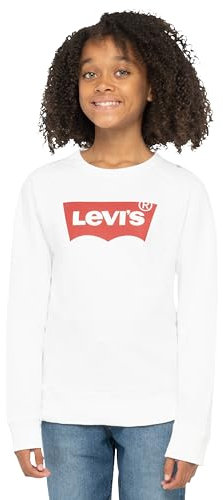 Levi's Lvg Key Item Logo Crew Bambine e Ragazze, Rosso/Bianco, 12 anni