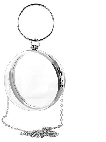 Linkidea Sphere Klare Geldbörse, Acrylbox Abendtasche, Damen Klar Messenger Schultertasche für Party, Schule, Abschlussball und… (transparent)