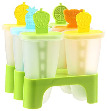 Bluelves Eisformen Silikon, 6 Eisformen EIS am Stiel, DIY Ideen Eiscreme Formen,Eisförmchen BPA Frei für Kinder, Popsicle Formen Set mit Sticks und Tropfschutz