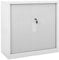 vidaXL Armoire à Portes Coulissantes Armoire de Rangement Organisateur de Rangement Armoire de Bureau Intérieur Gris 90x40x90 cm Acier