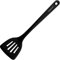 Culinaris Silikon Pfannenwender geschlitzt • Hitzebeständiger Wender zum Kochen BBQ Grillen • BPA frei Lebensmittelqualität • Spülmaschinengeeignet • Farbe Schwarz (L 33 cm x B 8,5 cm)
