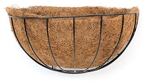 THE SECRET HOME - Macetero de Coco para Pared - Alto. 16,5 cm x Largo. 34,5 cm - Decoración Colgante para Hogar, Terraza, Balcón, Patio, Jardín (Modelo 3)