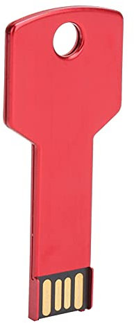 Clé USB, Clé en Métal en Forme de Clé USB 2.0 Clé USB Rouge pour Ordinateur de Voiture Utilisation Fournitures pour la Maison Capacité de Stockage Plus Grande, Vitesse de Stockage Plus Rapide (64 Go)